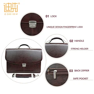 High quality Wholesale designer Man conference file document leather bag briefcase for man