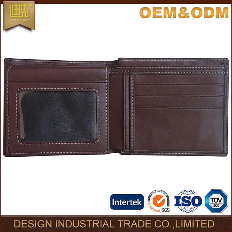 Wholesale factory outlet short PU leather pu leather wallet business man wallet