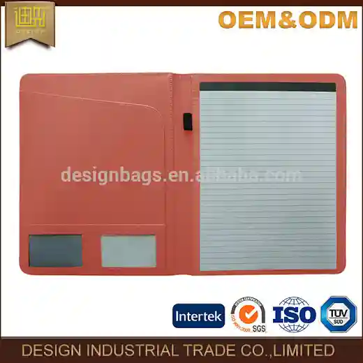 notepad portfolio with card holder