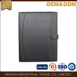 China wholesale pu leather portfolio high quality conference notebook men Pu leather portfolio a4