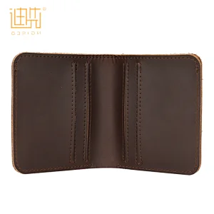 manufacturer coffee color simple and convenient secure cow hide leather wallet