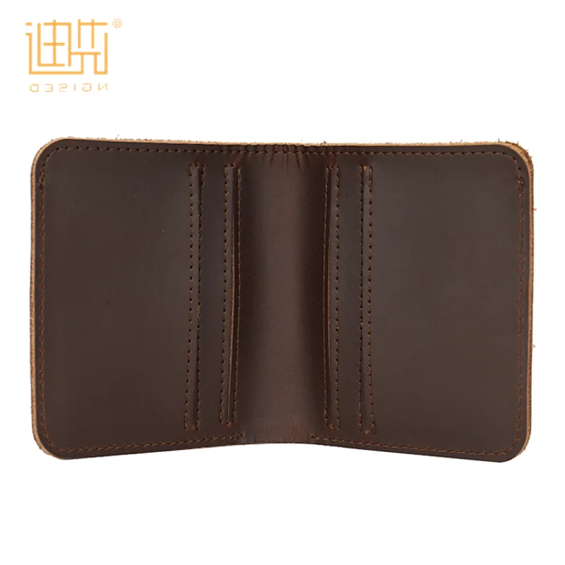 manufacturer coffee color simple and convenient secure cow hide leather wallet