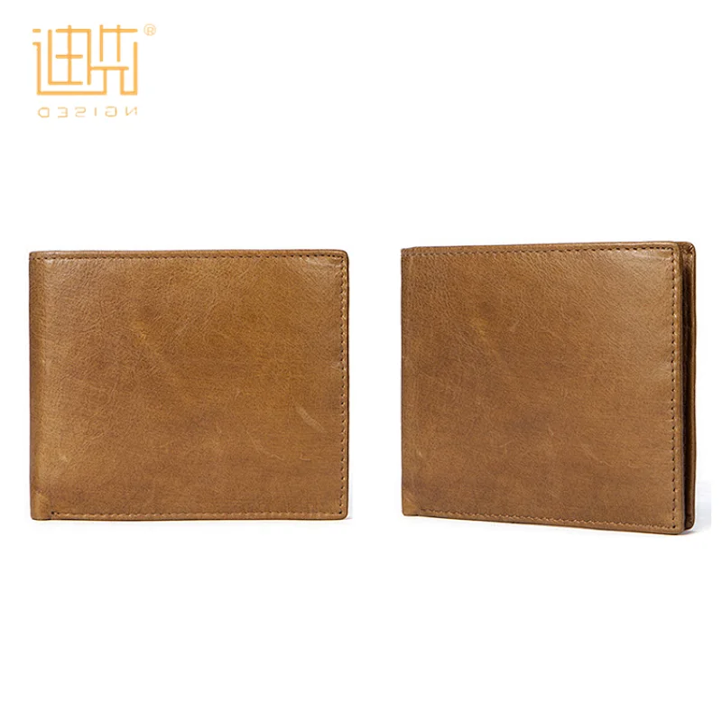 New design vintage multi-pocket zipper slim men card holder fold wallet