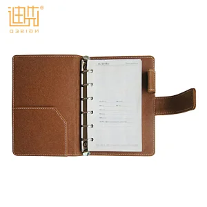 New design PU leather diary book with ring binder