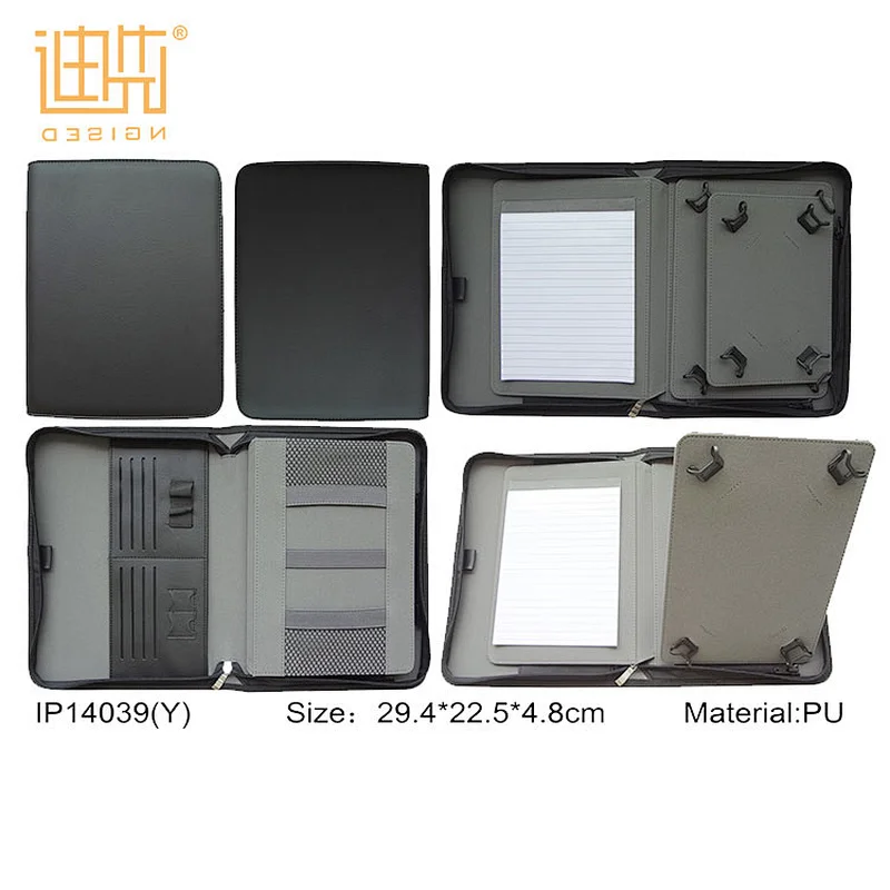 Multifunction any size table pc cover portfolio with zipper