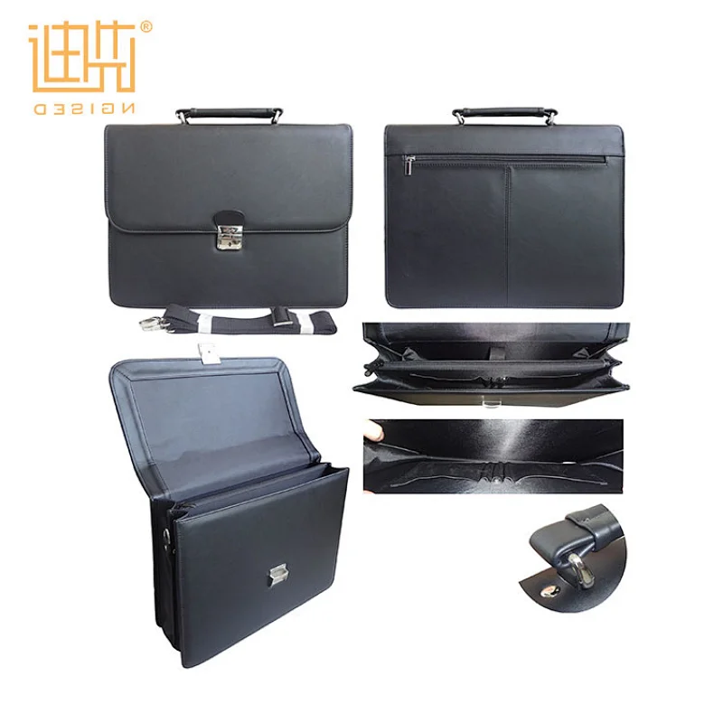 Engraved men leather bags handle folding business leather briefcases for lawyers