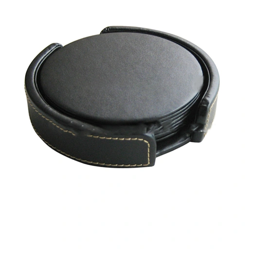 promotional leather drink coasters