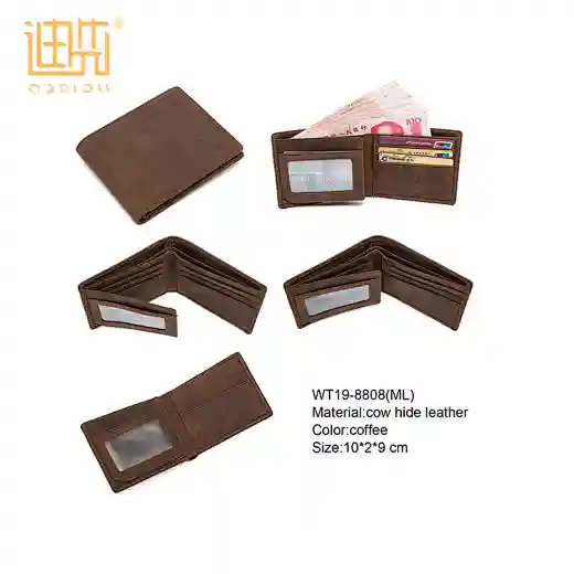 Cartera de hombre de piel de alta calidad