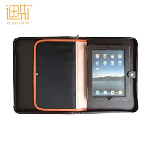 Multifunction travel pu document holder folder bag with tablet case
