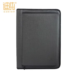 popular new style A4 zipper PU conference portfolio document file folder with calculator