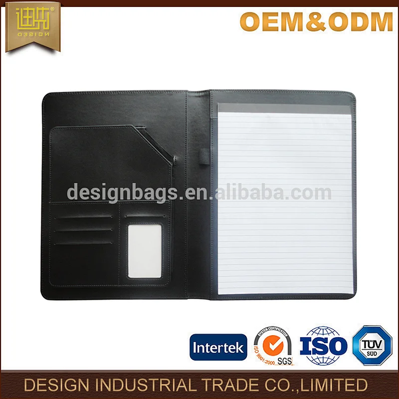 China Manufacturer A4 Size PU Leather Document File Folder