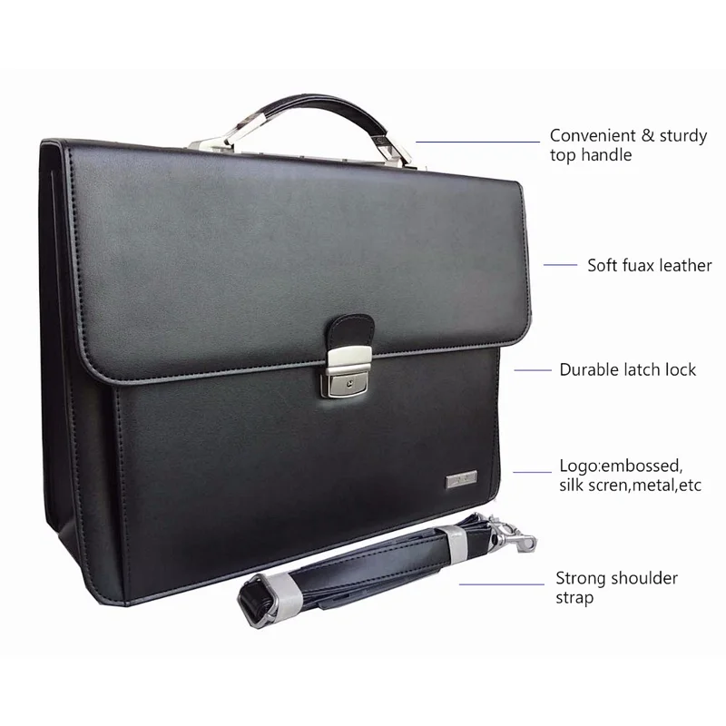 PU leather bags men briefcase business briefcase for lawyer PU bag
