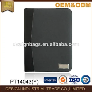 Unique desige paper file a4 pu leather art portfolio case folder
