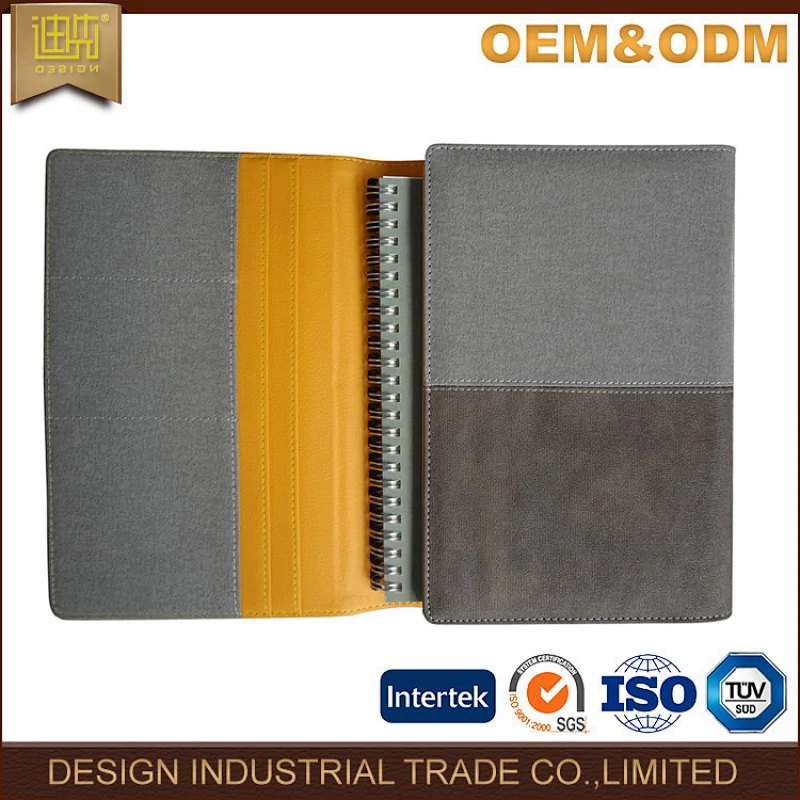 New style diary 3 folder elastic notebook folder with phone holder