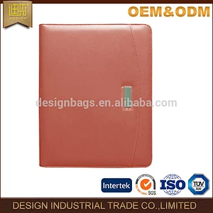 New design women Pu Leather notepad portfolio with card holder
