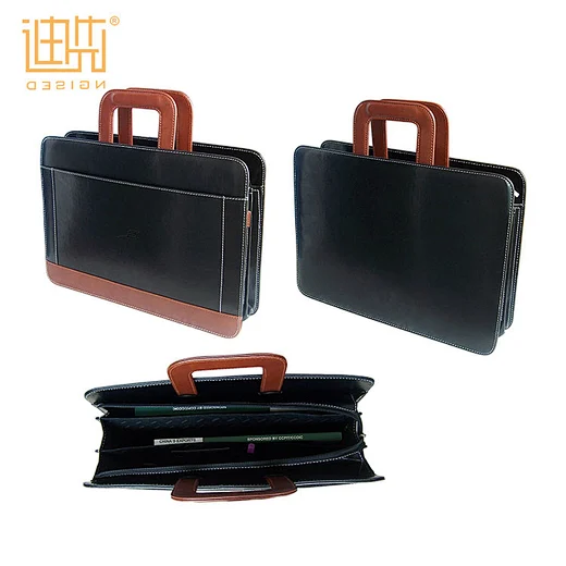 handle leather briefcase