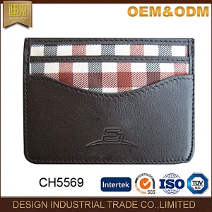 Fancy business card design leather gift card id credit card sleeve holder portfolio folder