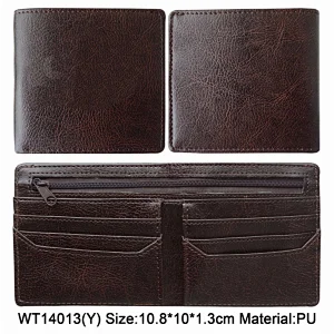 Mens brown wallet Italy style credit card holder