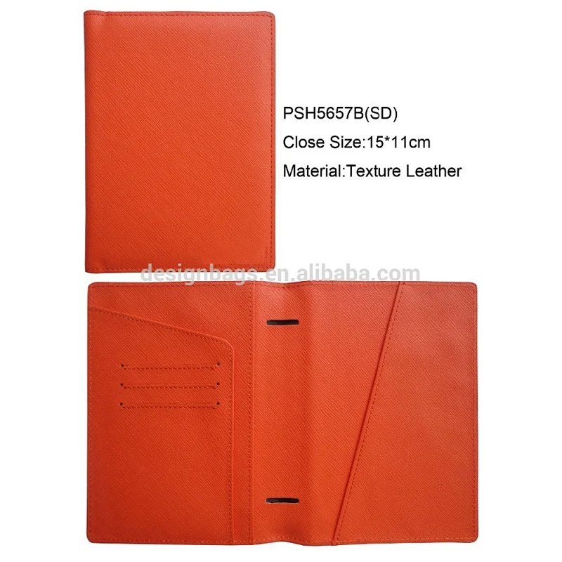 Hot sale custom leather passport and ticket holder