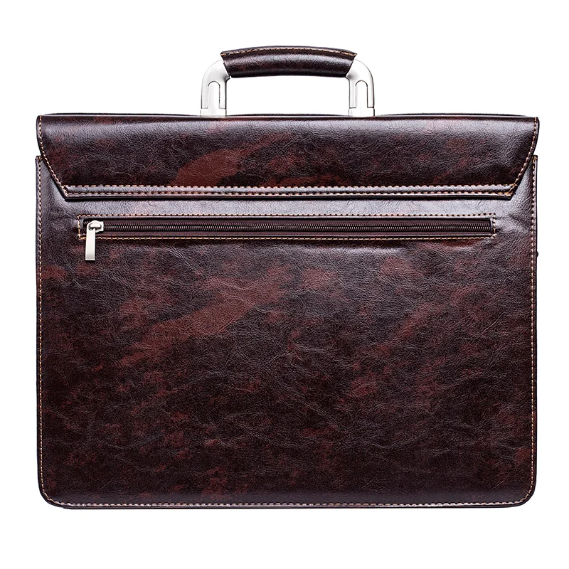 Tested Stricyly Brown business bag briefcase for man PU leather