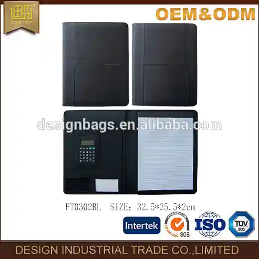 A4 business PU leather portfolio