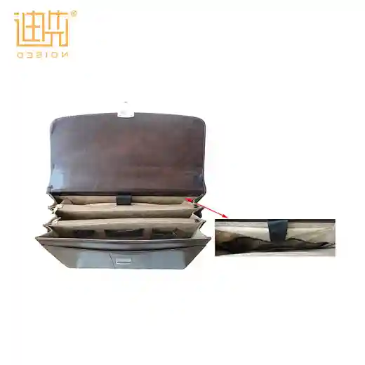 maletín de cuero marrón para hombre