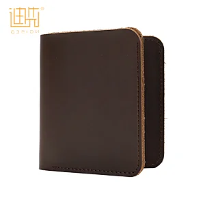 manufacturer coffee color simple and convenient secure cow hide leather wallet