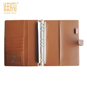 China Manufacturer Organizer High Quality Fashionable Pu Leather Handmade Diary Portfolio