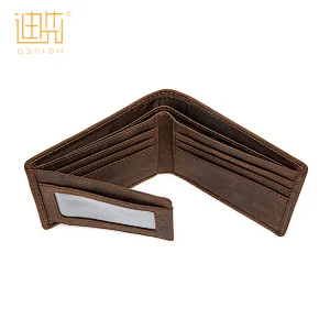High quality luxury italian import minimalist real leather man wallet