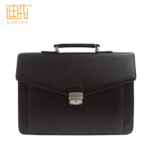 Custom brand logo men pu leather black lawyer bag briefcase