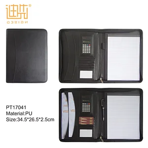 Promotion pu leather padfolio A4 size portfolio file folder