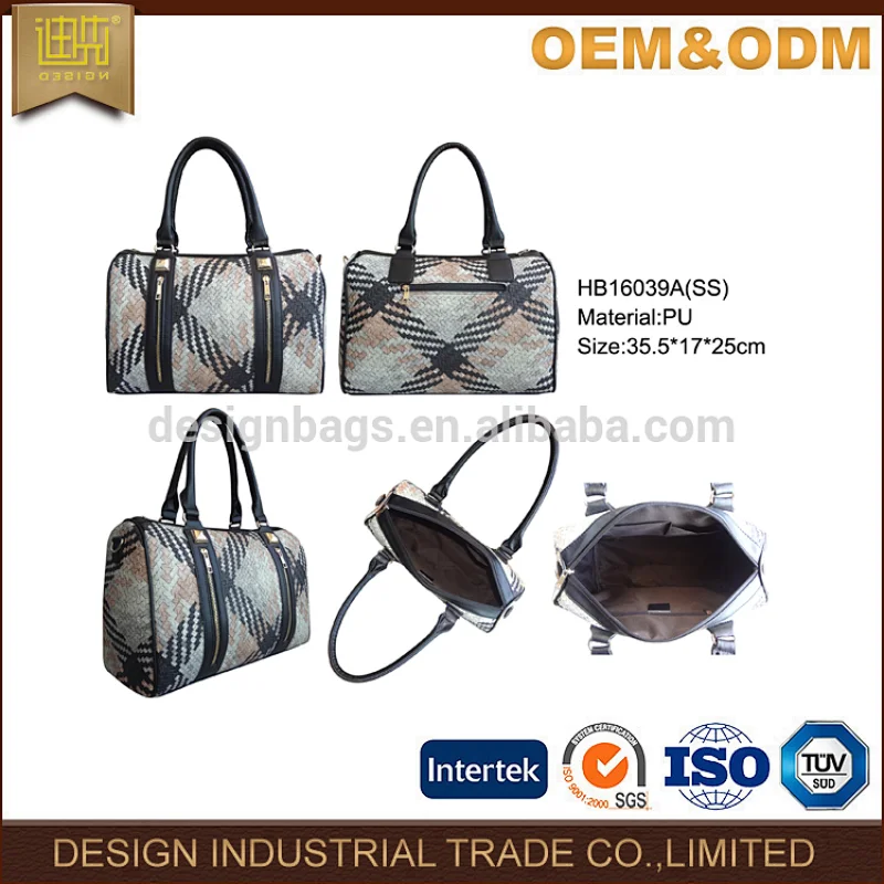 China supplier fashion ladies handbag high quality PU handbag