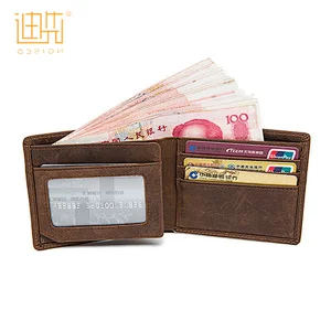 High quality luxury italian import minimalist real leather man wallet