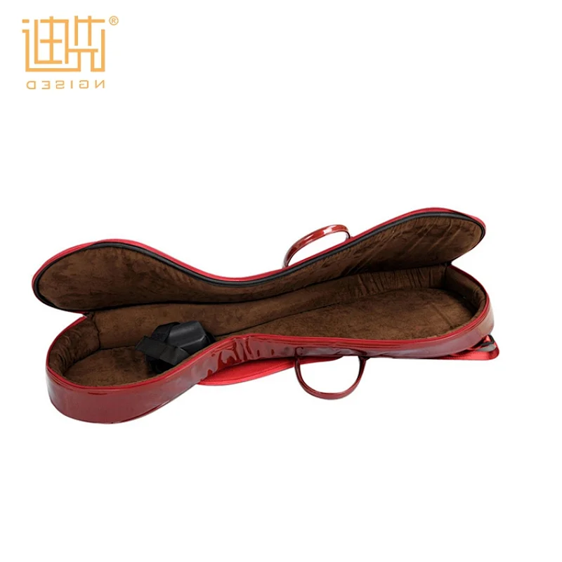 Printed custom color logo PU leather chinese lute musical instrument bags