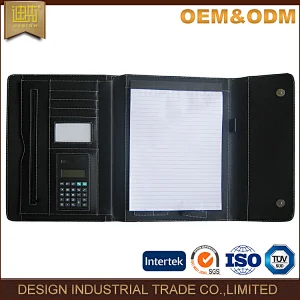 promotional gift item men expandable leather portfolio