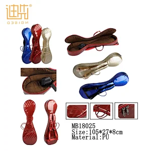 Printed custom color logo PU leather chinese lute musical instrument bags