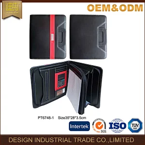 new design Handmade artist A4 leather design paper file folder portfolio men portfolio holder