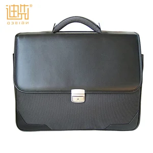 New PU Leather Briefcase Messenger Bag manufacture cheap messenger fashion executive men leather briefcase