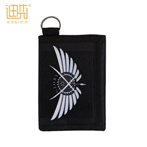Fashion colorful printed brand men wallet with zipper
