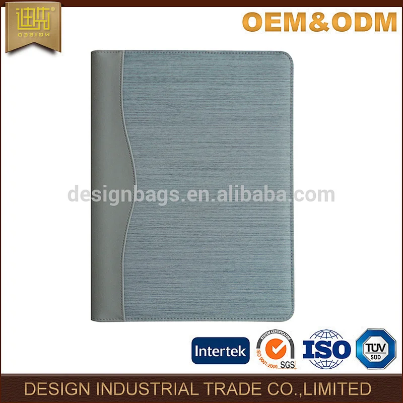 China Manufacturer A4 Size PU Leather Document File Folder