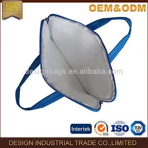 Fashion Custom Laptop Leather Blue PU Tote Computer Bags Without Logo