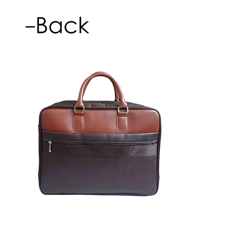 OEM Business Men Pu Leather Large Space Luggage Laptop Bag
