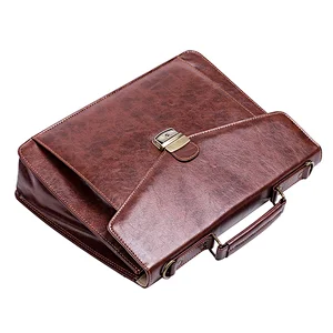 Hot sale wholesale custom fashion leather bag men pu unique business briefcase