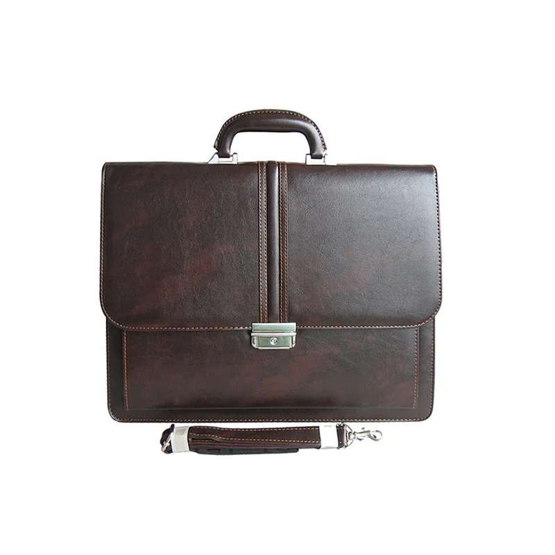 High quality hot sale waterproof men's leather bag for lawyer business man leather briefcase