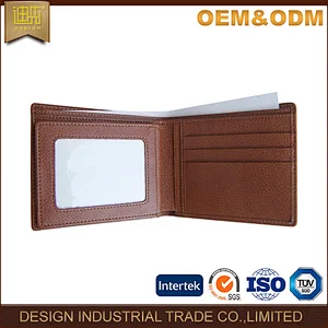 Good quality men PU leather wallet for wholesale