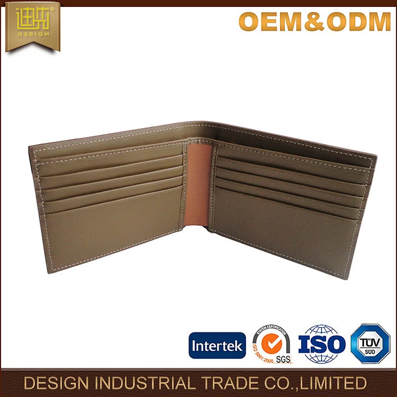 Custom logo two size wallets for men with gift box