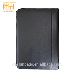 New arrival a5 paper pu leather padfolio folder bag for women