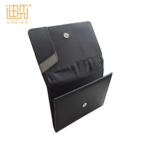 Custom logo folding PU leather file folder car document holder