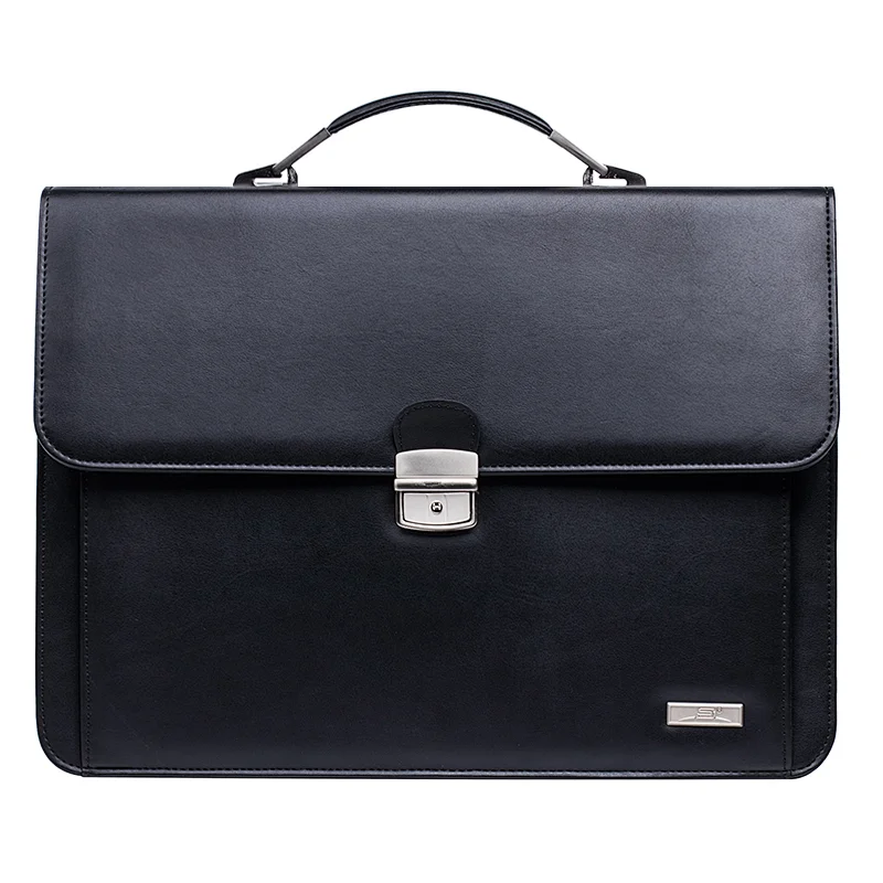Hot selling business men tote bag fashion pu leather briefcase