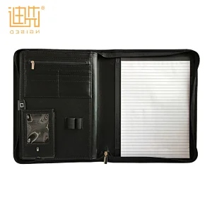 Guangzhou bag customized business travel A4 document holder PU leather portfolio